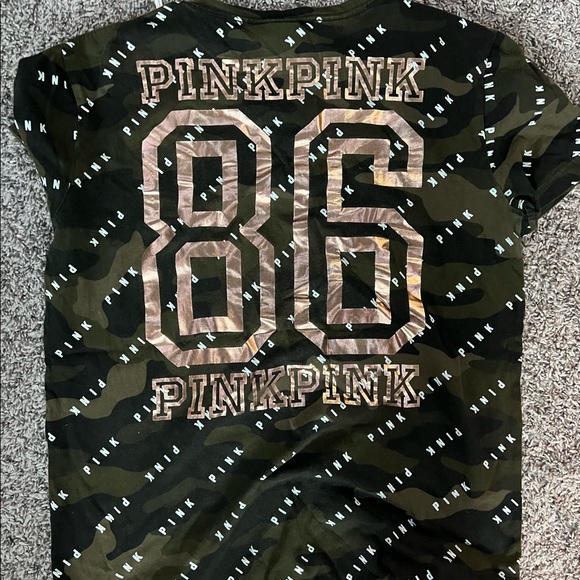 PINK camo shirt with design on back! - Picture 2 of 2